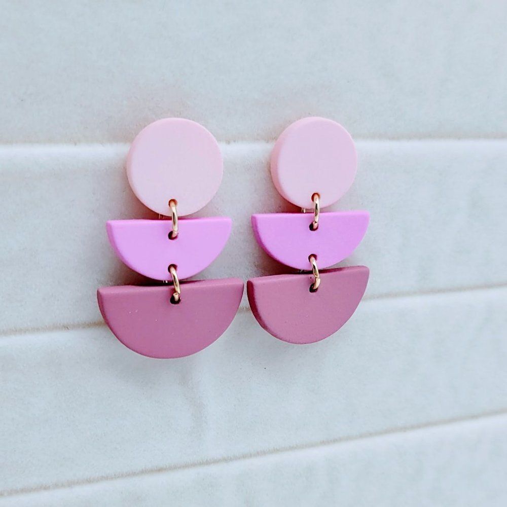 5/$25 Multi Color Geometric Statement Earrings - Picture 4 of 7